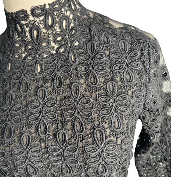 Simkhai Signature Joy Guipure Lace Mini Dress Black Taylor Swift size 4 - Picture 11 of 16